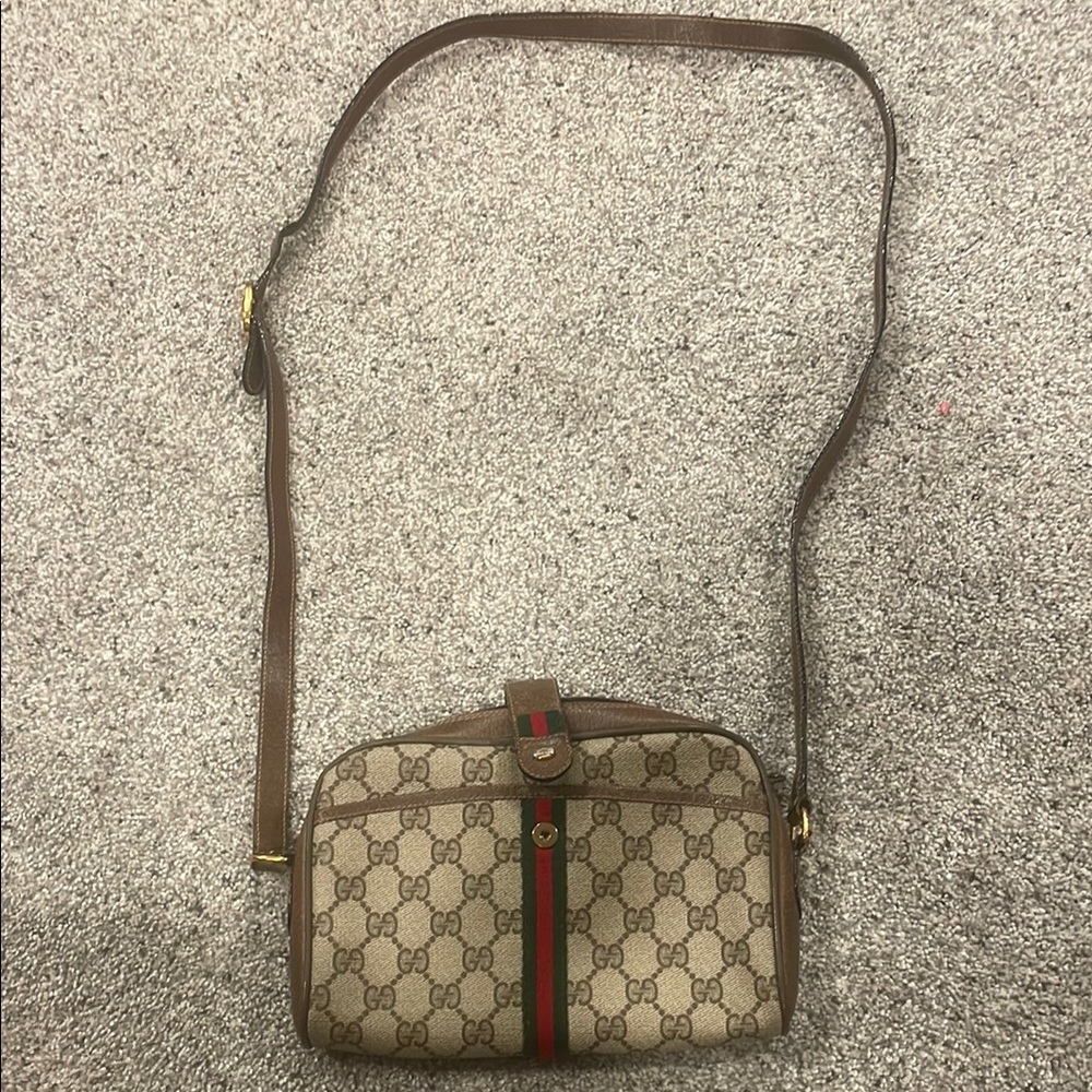 Gucci Brown Belt Bag with Monogram Canvas
